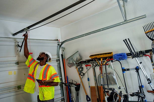 Professional Garage Door Panel Replacement technician working in Bradford, RI